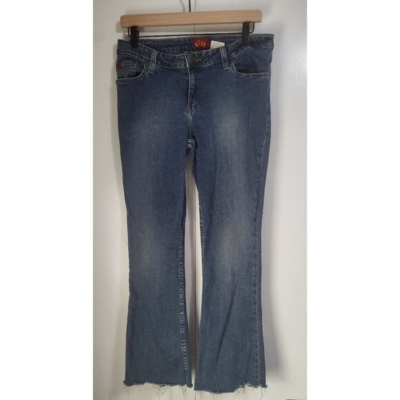 TILT VTG 90s Denim Jeans Juniors SZ 9 Cut Off Raw Hem Altered Grunge *READ - Picture 1 of 12
